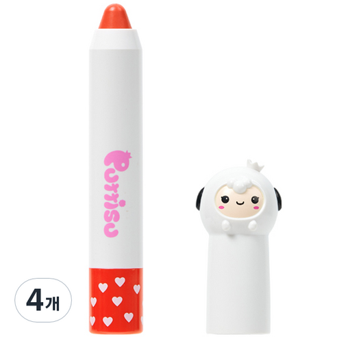 뿌띠슈 버터 립크레용 05 코코체리 2.5g, 4개