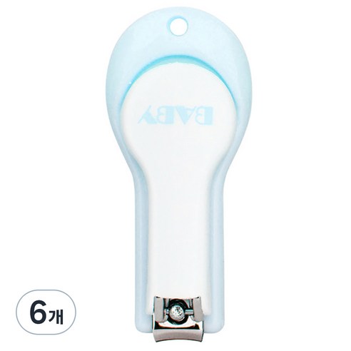 디유라 유아용 컬러 손톱깎이, 블루, 6개