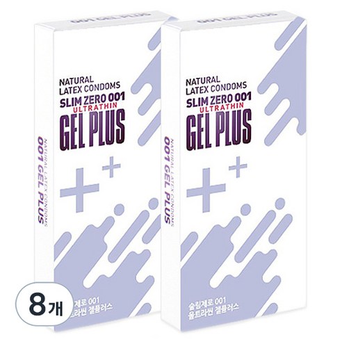슬림제로 001 울트라씬 젤플러스 일반형 콘돔, 8개입, 8개