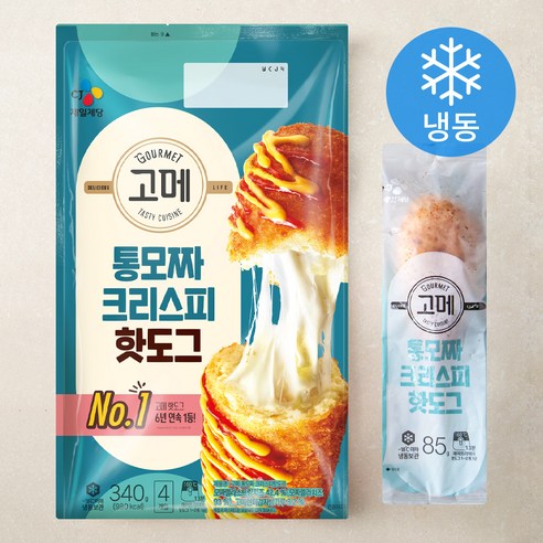 고메 통모짜 크리스피 핫도그 (냉동), 340g, 1개