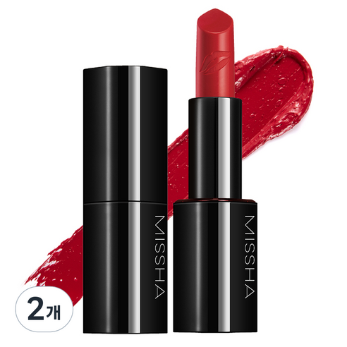 미샤 아트 루즈 글램 립스틱, 레드브리티, 3.6g, 2개