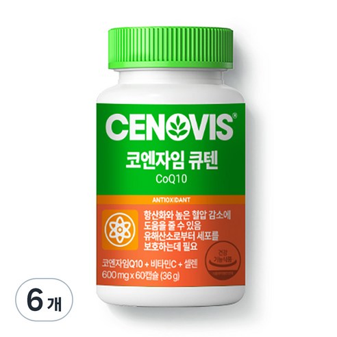 세노비스 코엔자임 큐텐 비타민C+셀렌, 60정, 6개