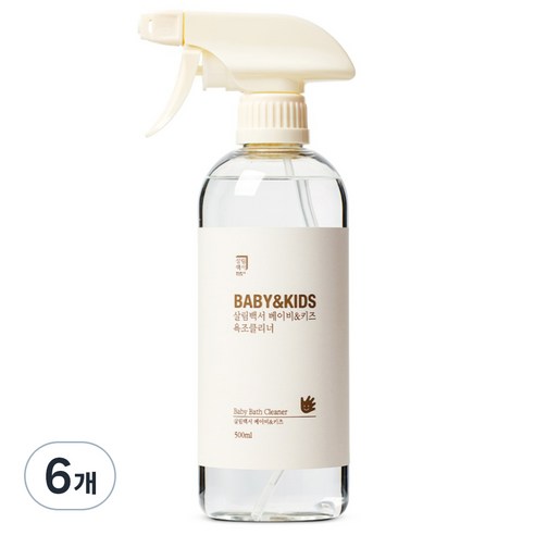 살림백서 베이비 앤 키즈 욕조클리너, 6개, 500ml