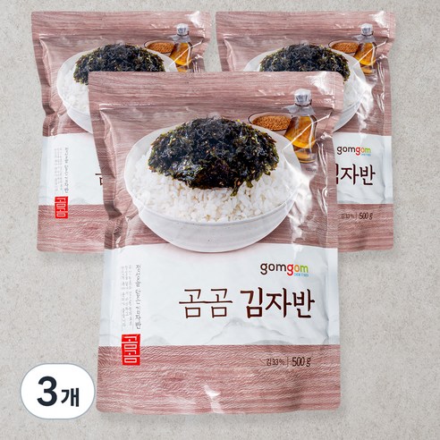 곰곰 김자반 (대용량), 500g, 3개