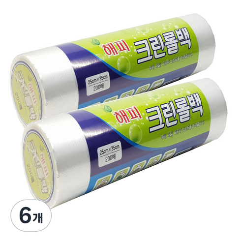 우진크린라이프 해피 크린 롤백, 6개