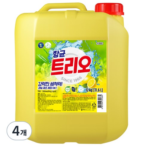 트리오 말통세제, 12kg, 4개