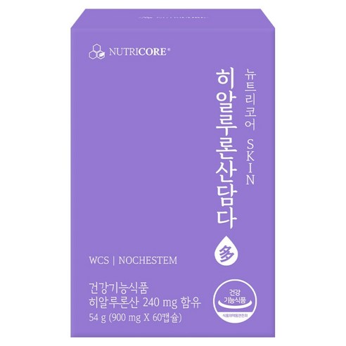 뉴트리코어 히알루론산 담다, 60정, 1개