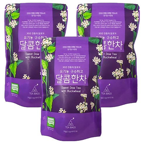 감로700 유기농 구수하고 달콤한차, 3개, 30개입, 1g