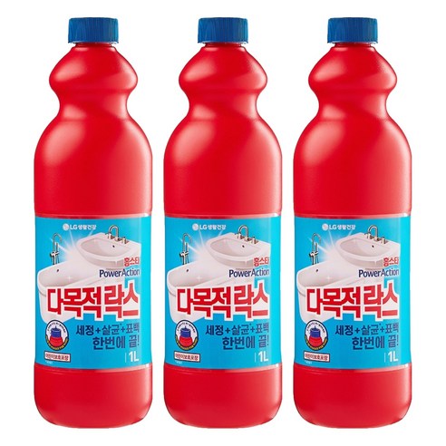 홈스타 파워액션 다목적 락스, 1L, 3개