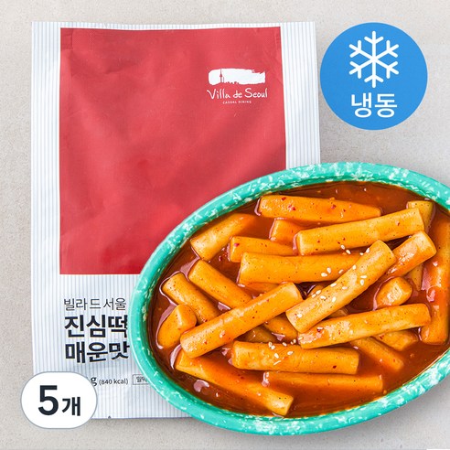 빌라드서울 진심 떡볶이 매운맛 (냉동), 400g, 5개