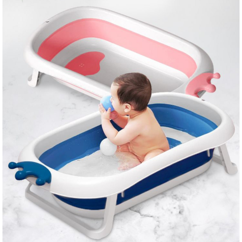 좁은 공간에도 편리한 육아, 크라운 유아용 접이식 욕조