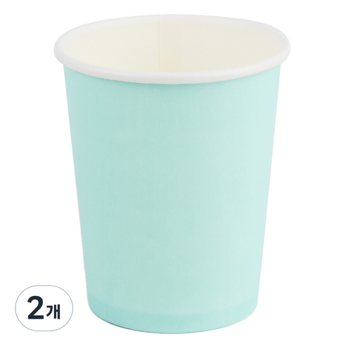투고팩 종이컵 300ml 민트, 2개