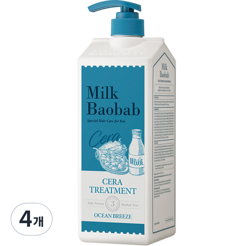 밀크바오밥 세라 헤어트리트먼트 오션브리즈, 1200ml, 4개