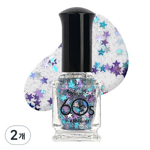 위드샨 60초 매니큐어 반투명 시럽 9ml, M19 팝핑스타, 2개