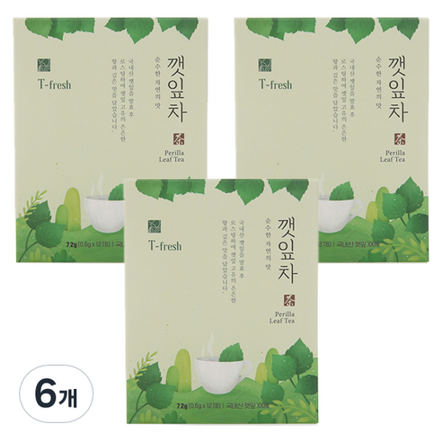 하루의 디톡스 데일리워터 깻잎차, 0.6g, 12개입, 6개