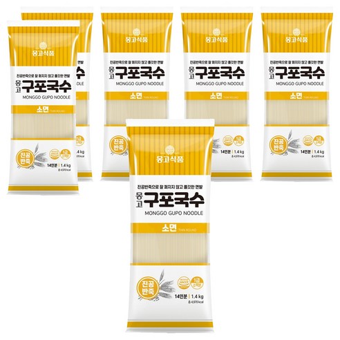 몽고식품 구포국수 소면, 1.4kg, 6개