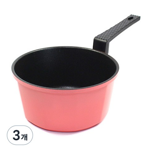 키친아트 본 소스팬 편수냄비, 핑크, 3개