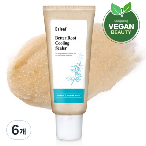 달리프 애플 민트 베러루트 쿨링 두피 스케일링 스크럽, 250g, 6개