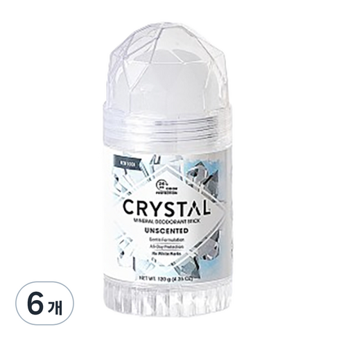 크리스탈 바디 데오드란트 스틱, 120g, 6개