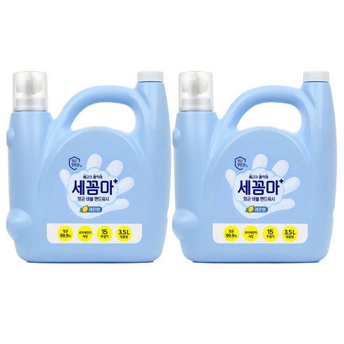 세균아꼼짝마 항균 버블 핸드워시 레몬향 리필, 3.5L, 2개