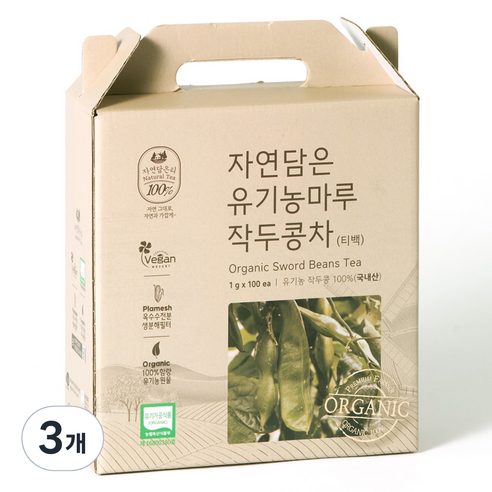 유기농마루 유기농 작두콩차 티백, 1g, 3개, 100개입