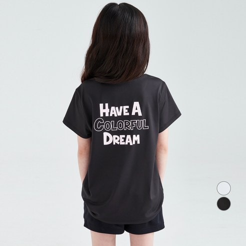 롤리트리 아동 에어로쿨 반팔 상하의 세트_dream 150 (11-12세), 사이즈, Black/Black, 색상 섬네일