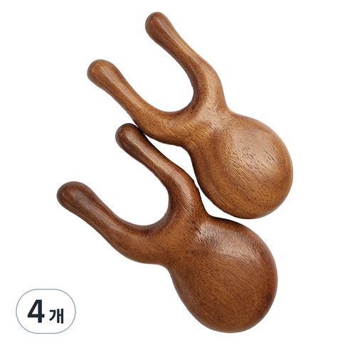 떼루와 U커브 괄사 마사지 빗, 4개
