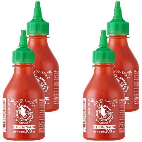 플라잉구스 스리라차 핫칠리 소스, 200ml, 4개