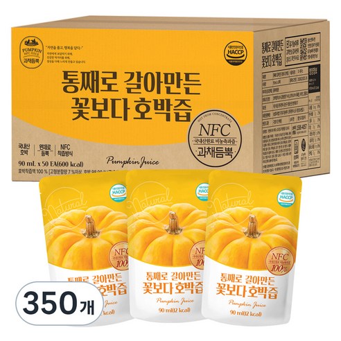 유기농마루 통째로 갈아만든 꽃보다 호박즙, 90ml, 350개