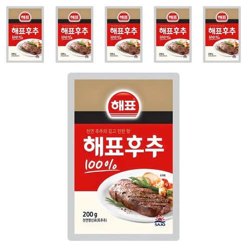 해표 순후추, 200g, 6개