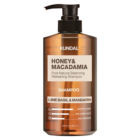 쿤달 네이처 샴푸 라임바질앤만다린향, 1개, 500ml