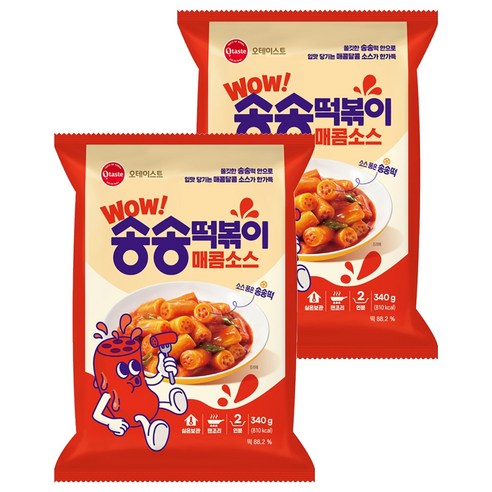 오테이스트 송송떡볶이 매콤소스, 340g, 2개