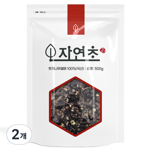 국내산 헛개나무열매, 500g, 2개