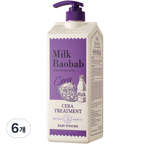 밀크바오밥 세라 트리트먼트 베이비파우더, 6개, 1200ml