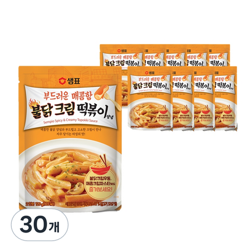 샘표 부드러운 달콤함 불닭크림 떡볶이양념, 120g, 30개