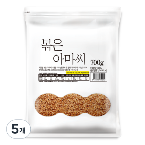 대구농산 볶은 아마씨 봉, 700g, 5개