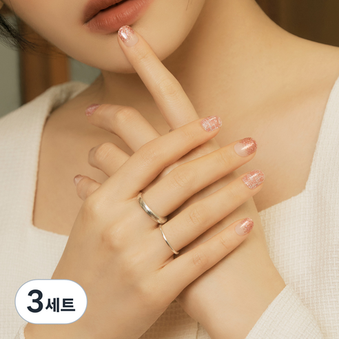 데싱디바 글로우 젤티커 34p 세트, 로즈 트위드, 3세트