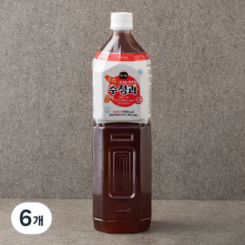 프레시오늘 신선냉장 맑은 계피 생강 5시간 윤성순 장모님 수정과, 1500ml, 6개