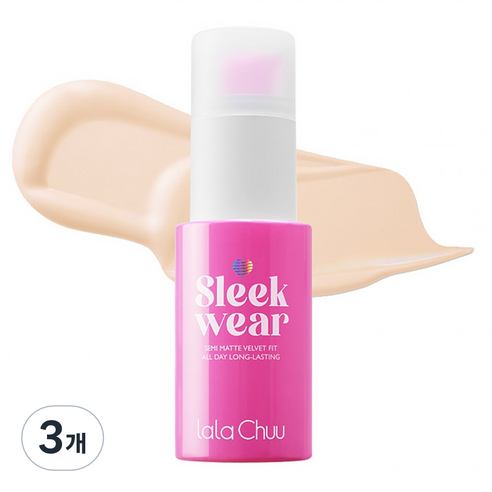 라라츄 슬릭웨어 파운데이션 30g, 01 포슬린, 3개