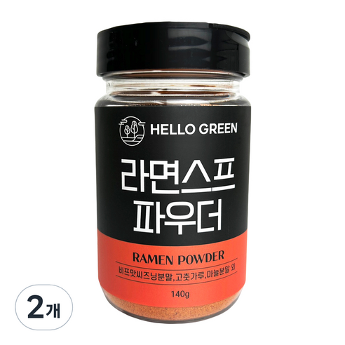 헬로우그린 라면 스프 파우더, 140g, 2개