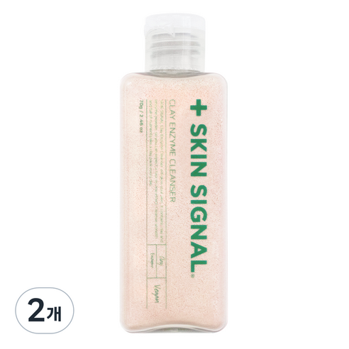 스킨시그널 핑크클레이 효소 클렌저 파우더, 70g, 2개
