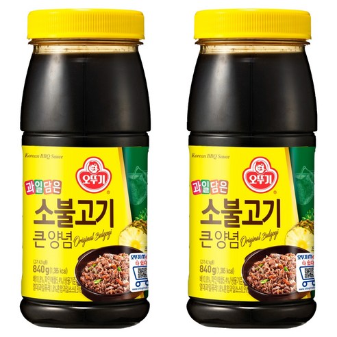 오뚜기 소불고기 큰 양념, 840g, 2개
