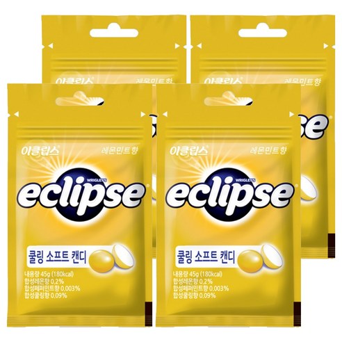 이클립스 쿨링 소프트 캔디 레몬민트향, 45g, 4개