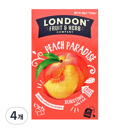 런던프룻 피치 파라다이스, 2g, 20개입, 4개