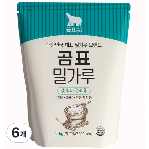 곰표 밀가루, 6개, 2kg