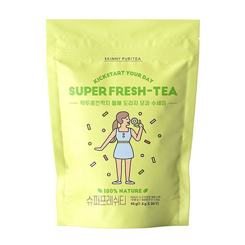 상쾌한 아침을 여는 비밀, 스키니퓨리티 슈퍼프레쉬티 작두콩차로 건강과 힐링을 동시에!