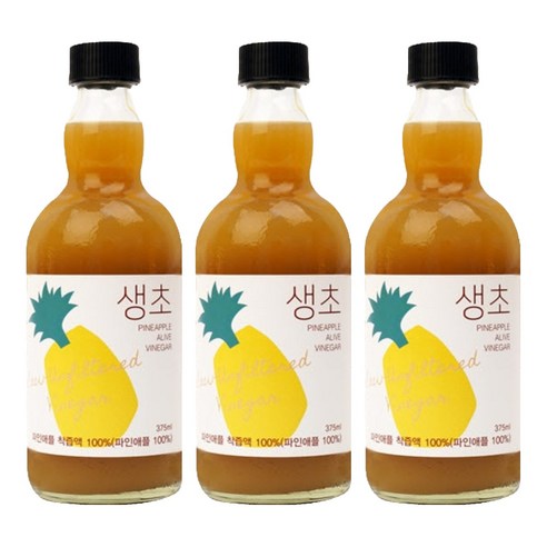 생생초 생초 파인애플, 375ml, 3개