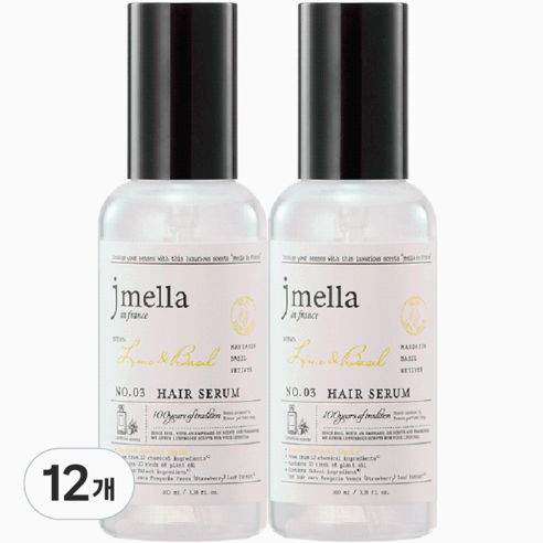제이멜라 인 프랑스 라임 앤 바질 헤어 세럼, 100ml, 12개