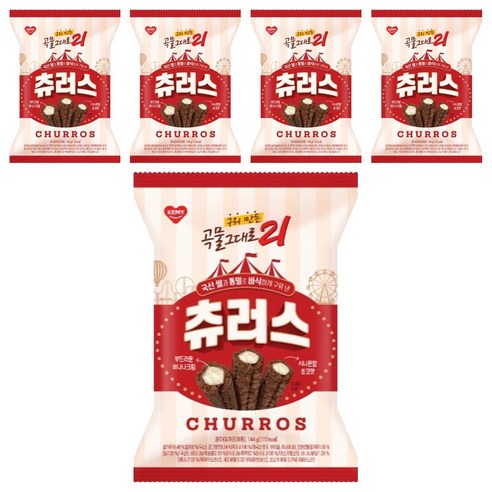 개미 구워 만든 곡물그대로 21 크리스피롤 츄러스, 5개, 144g