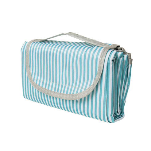 캠핑매트  마켓플랜 휴대용 피크닉 매트, 줄무늬 블루